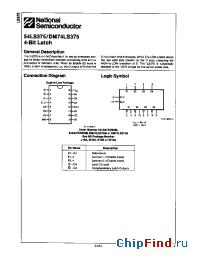 Datasheet DM74LS375 manufacturer National Semiconductor